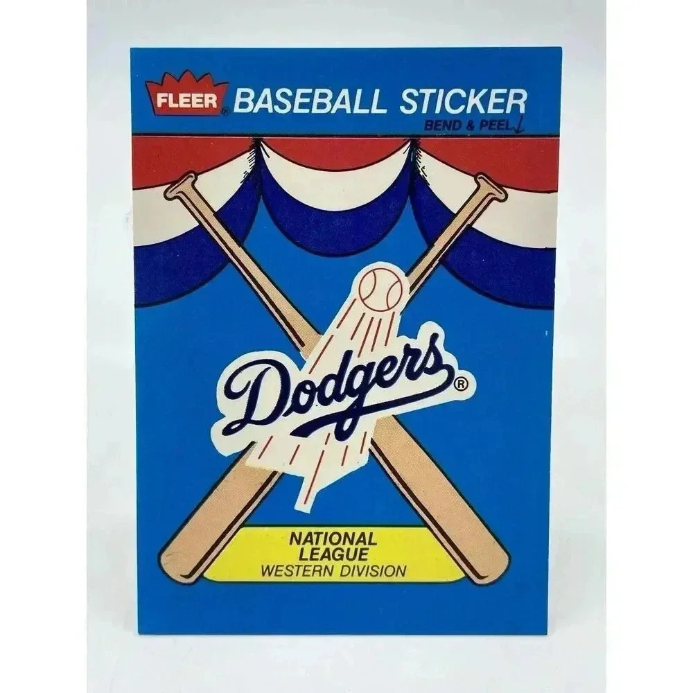 1989 Fleer MLB TCG Sticker LOS‎ ANGELES DODGERS National League Western Division
